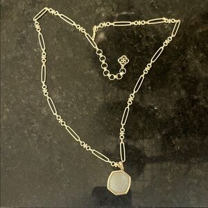Kendra Scott Gold Necklace with White Pendant
